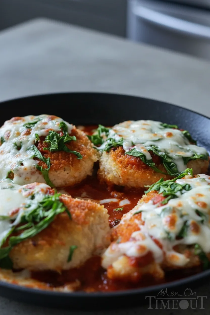 Skillet Chicken and Spinach Parmesan