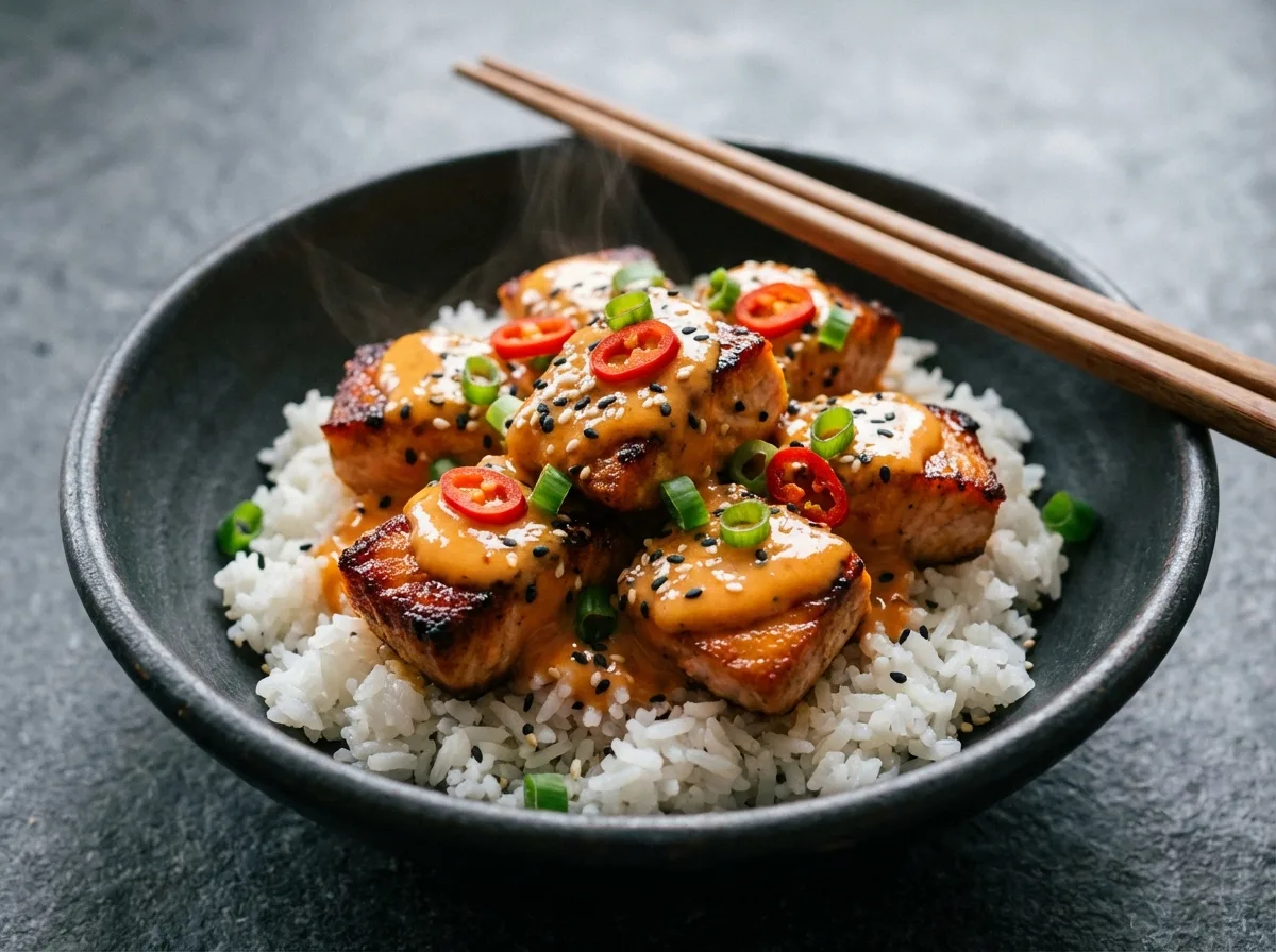 Bang Bang Salmon Bites — 15-Minute Perfect Crispy Weeknight Meal