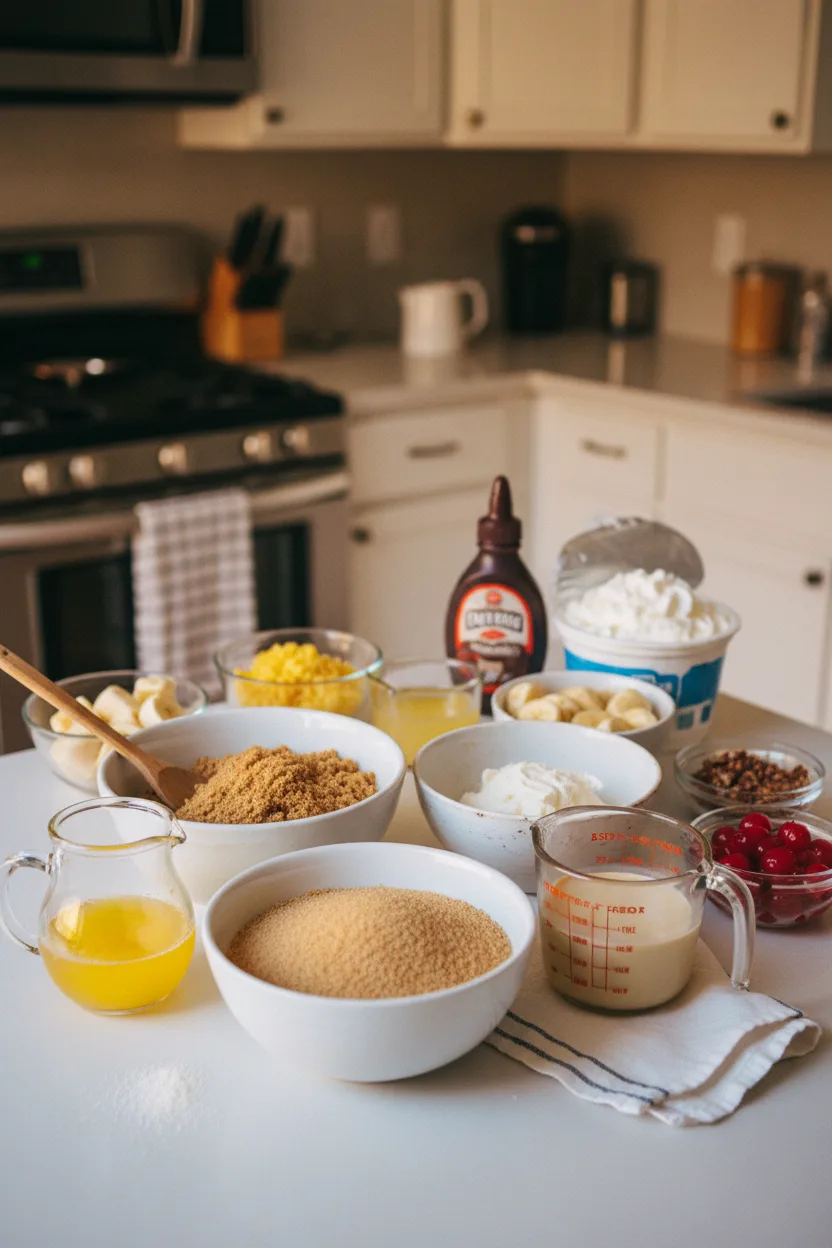 ingredients-banana-split-dessert