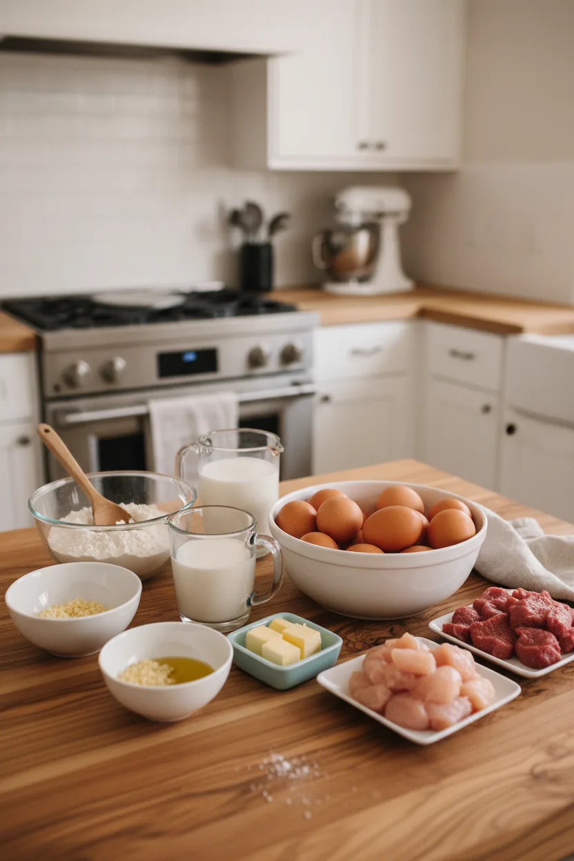 ingredients-chicken-alfredo-bake