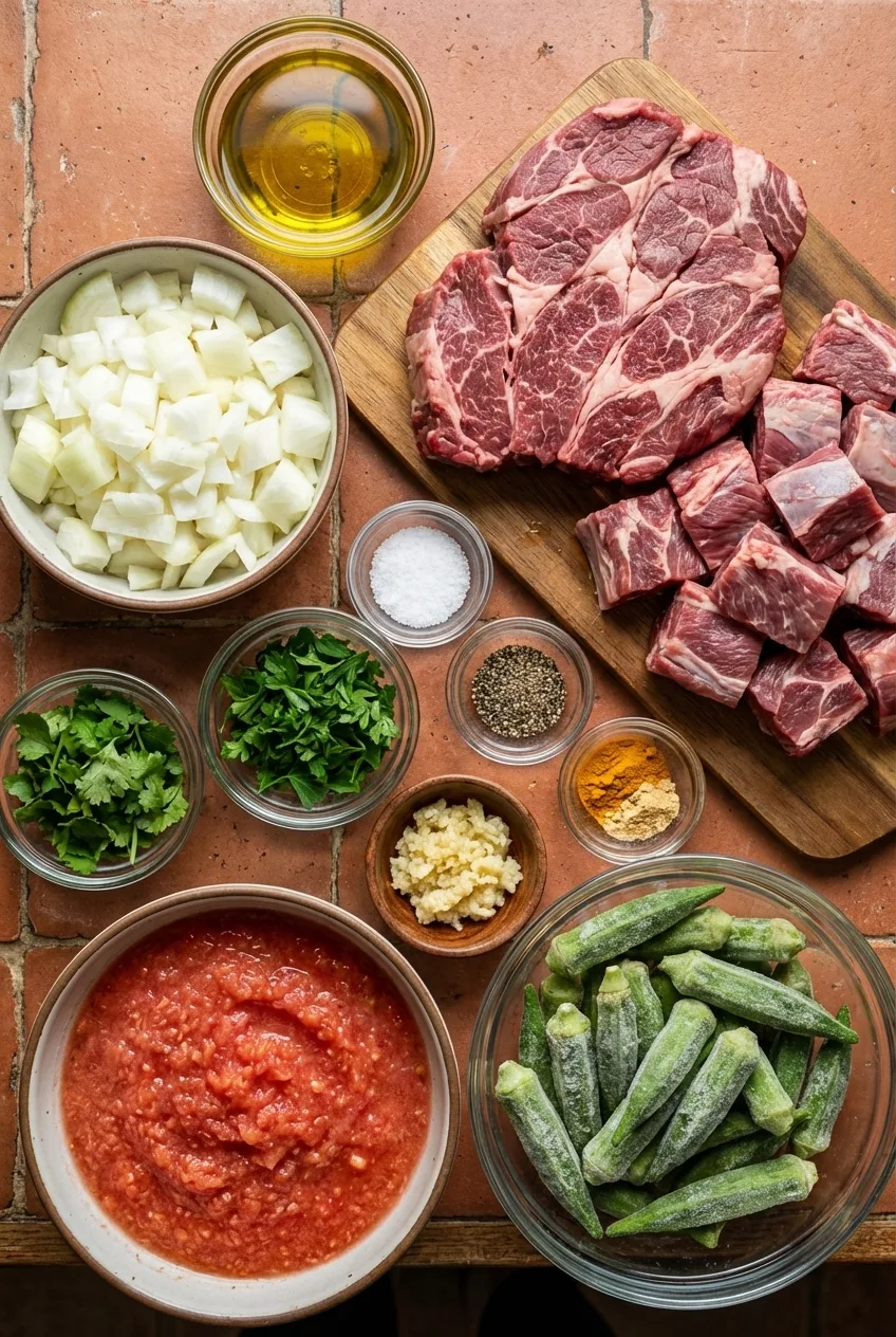 ingredients-moroccan-style-okra-tomato-stew