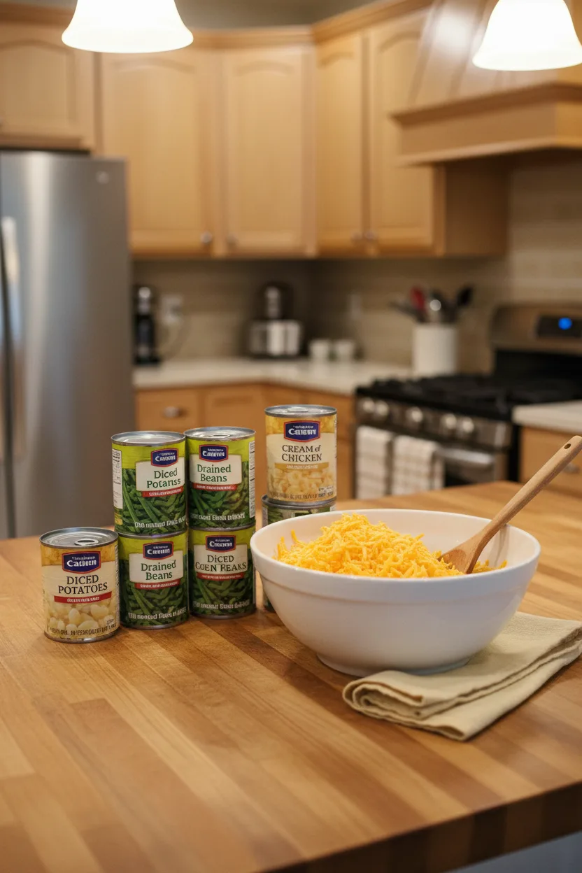 ingredients-green-bean-and-potato-casserole