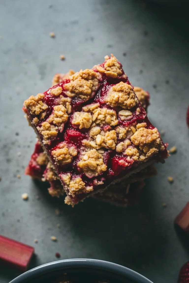 Strawberry Rhubarb Oatmeal Bars: 16 Best Delicious Squares